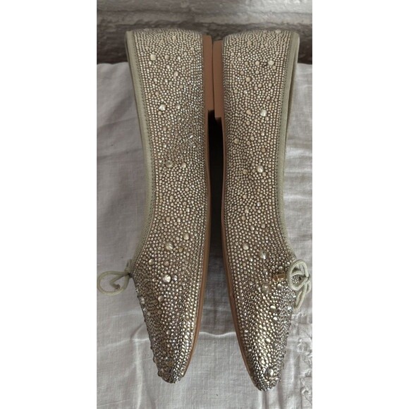 Steve Madden Blossoms Rhinestone Ballet Flats Women's Size 10 Gold Blossoms - Picture 4 of 10